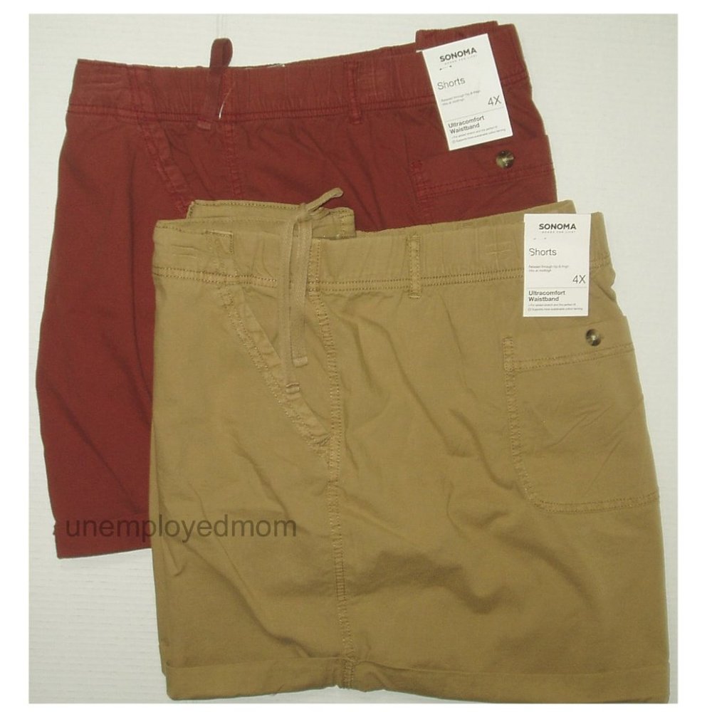 4X Women's Utility Shorts Lot Short Trousers 2 Pair Pockets Good for Life